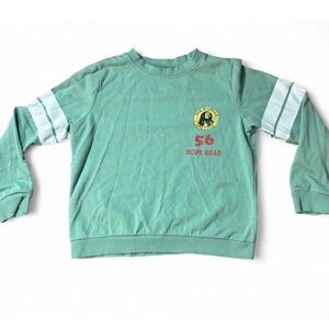 Zion Rootswear Bob Marley One Love Fitted Sweatshirt Green Raglan Pullover